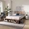 Baxton Studio Milana Ash Walnut Wood 4-Drawer Queen Size Platform Storage Bed 173-9423-10669 - alternate 5